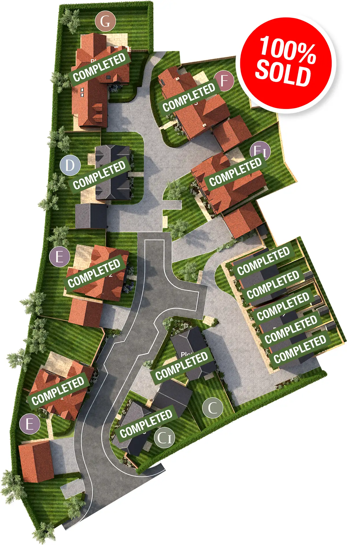 Site Plan for The Brambles New build development