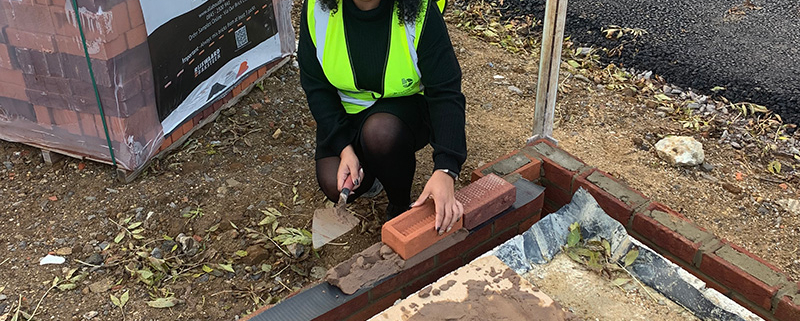 Bricks Laid at Lavendon New build housing development